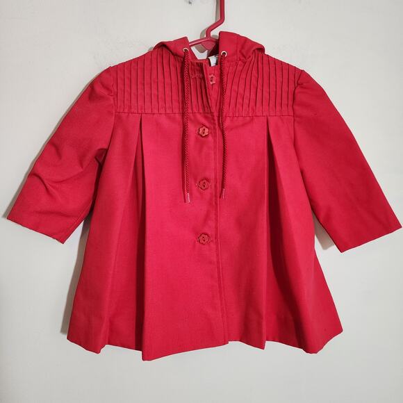 Vintage Weather Tamer toddler hooded fully lined red button front coat size 2T - Picture 10 of 12
